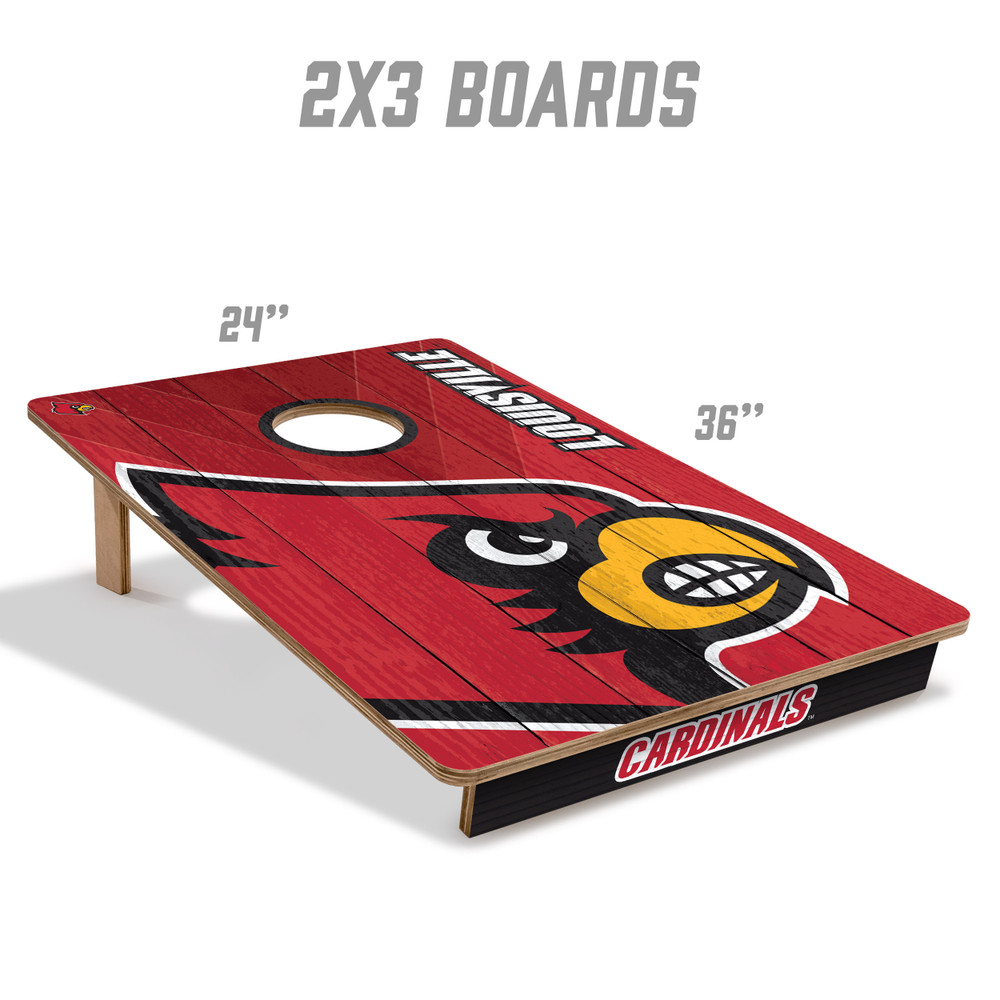 Louisville Cardinals 2x3 All Wood Cornhole Game Set| You the Fan |4616246