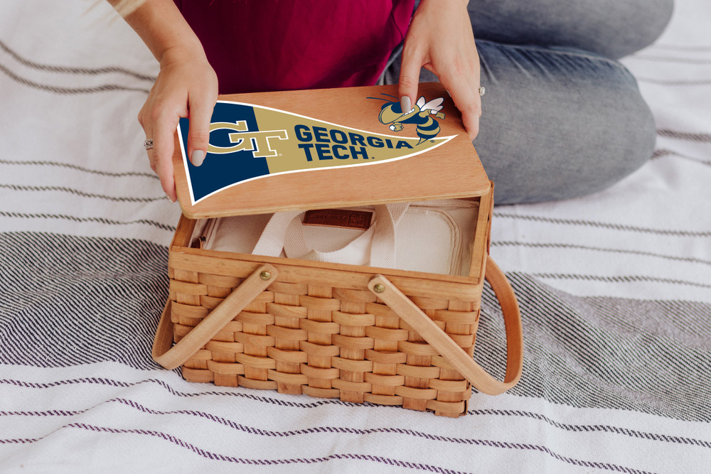 Georgia Tech Yellow Jackets Poppy Personal Picnic Basket | Picnic Time | 124-00-299-194-0