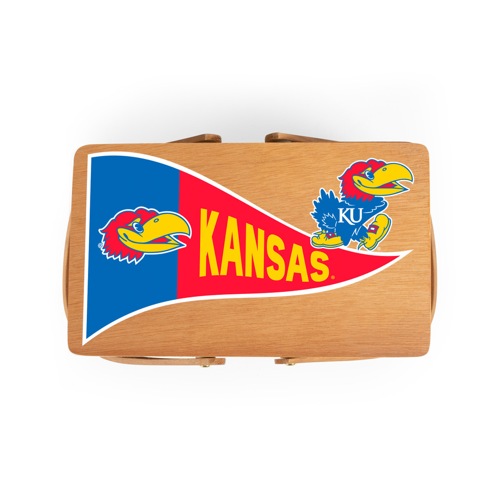 Kansas Jayhawks Poppy Personal Picnic Basket | Picnic Time | 124-00-299-244-0