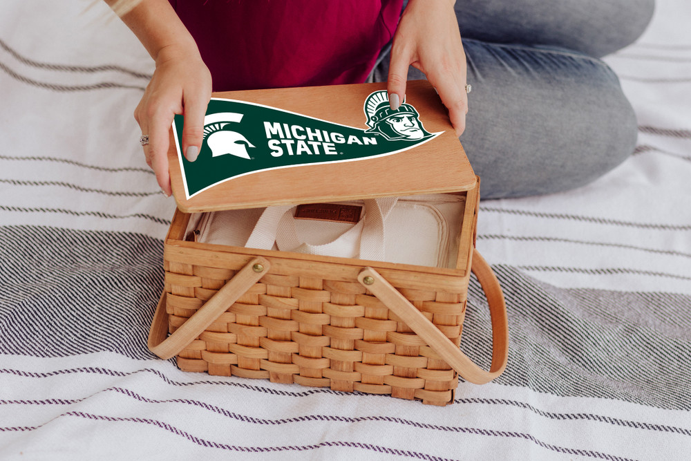 Michigan State Spartans Poppy Personal Picnic Basket | Picnic Time | 124-00-299-354-0