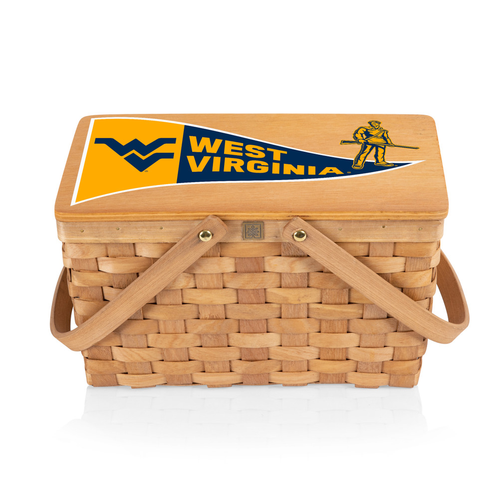 West Virginia Mountaineers Poppy Personal Picnic Basket | Picnic Time | 124-00-299-834-0