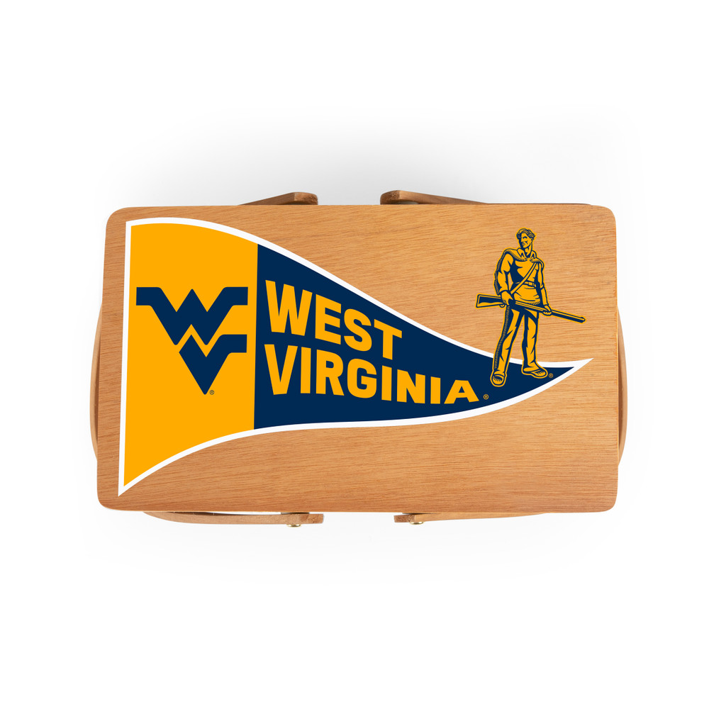 West Virginia Mountaineers Poppy Personal Picnic Basket | Picnic Time | 124-00-299-834-0