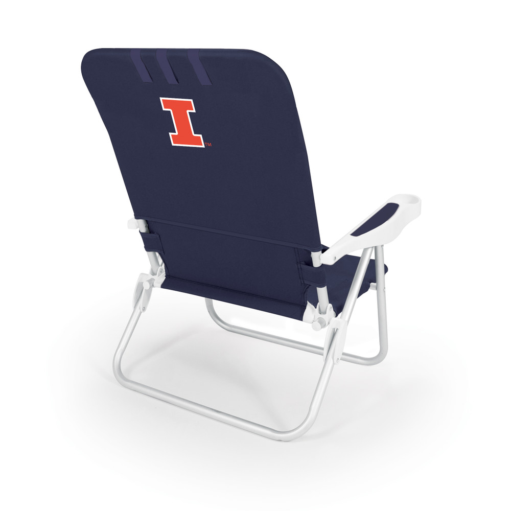 Illinois Fighting Illini Monaco Reclining Beach Backpack Chair | Picnic Time | 790-00-138-214-0