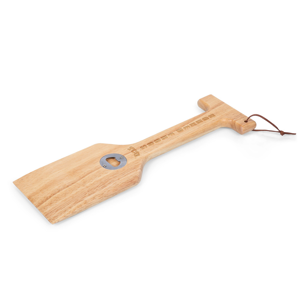 TCU Horned Frogs Hardwood BBQ Grill Scraper with Bottle Opener | Picnic Time | 871-00-505-843-0