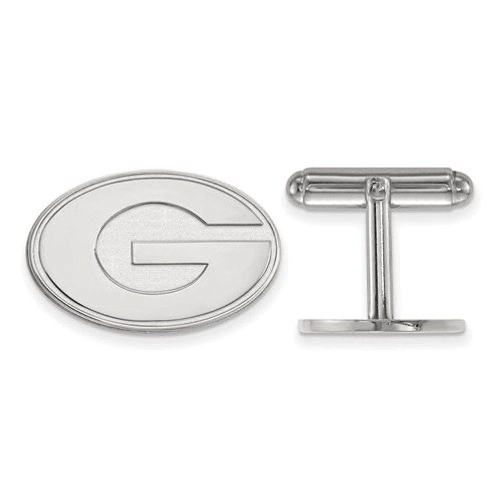 Georgia Bulldogs Sterling Silver Cufflinks | Logo Art | SS012UGA