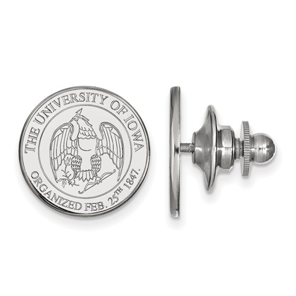 Iowa Hawkeyes Crest Sterling Silver Lapel Pin | Logo Art | SS080UIA