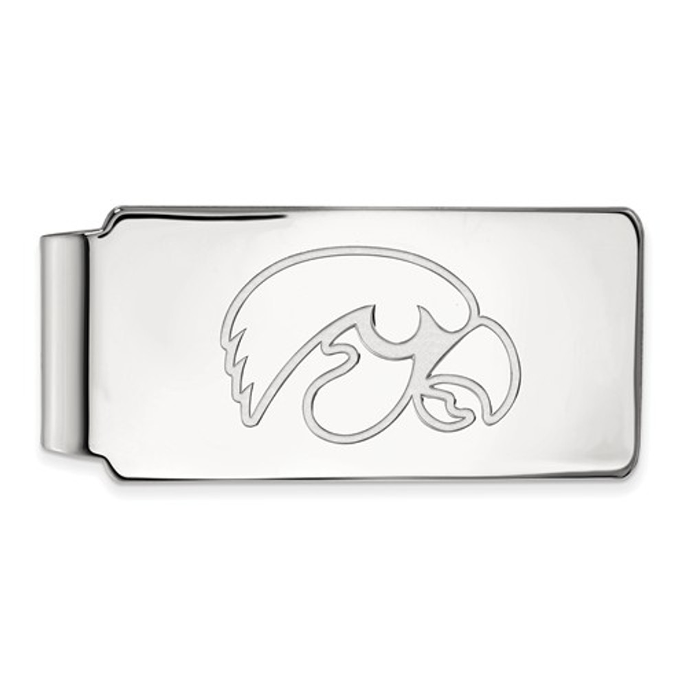 Iowa Hawkeyes Sterling Silver Money Clip | Logo Art | SS025UIA