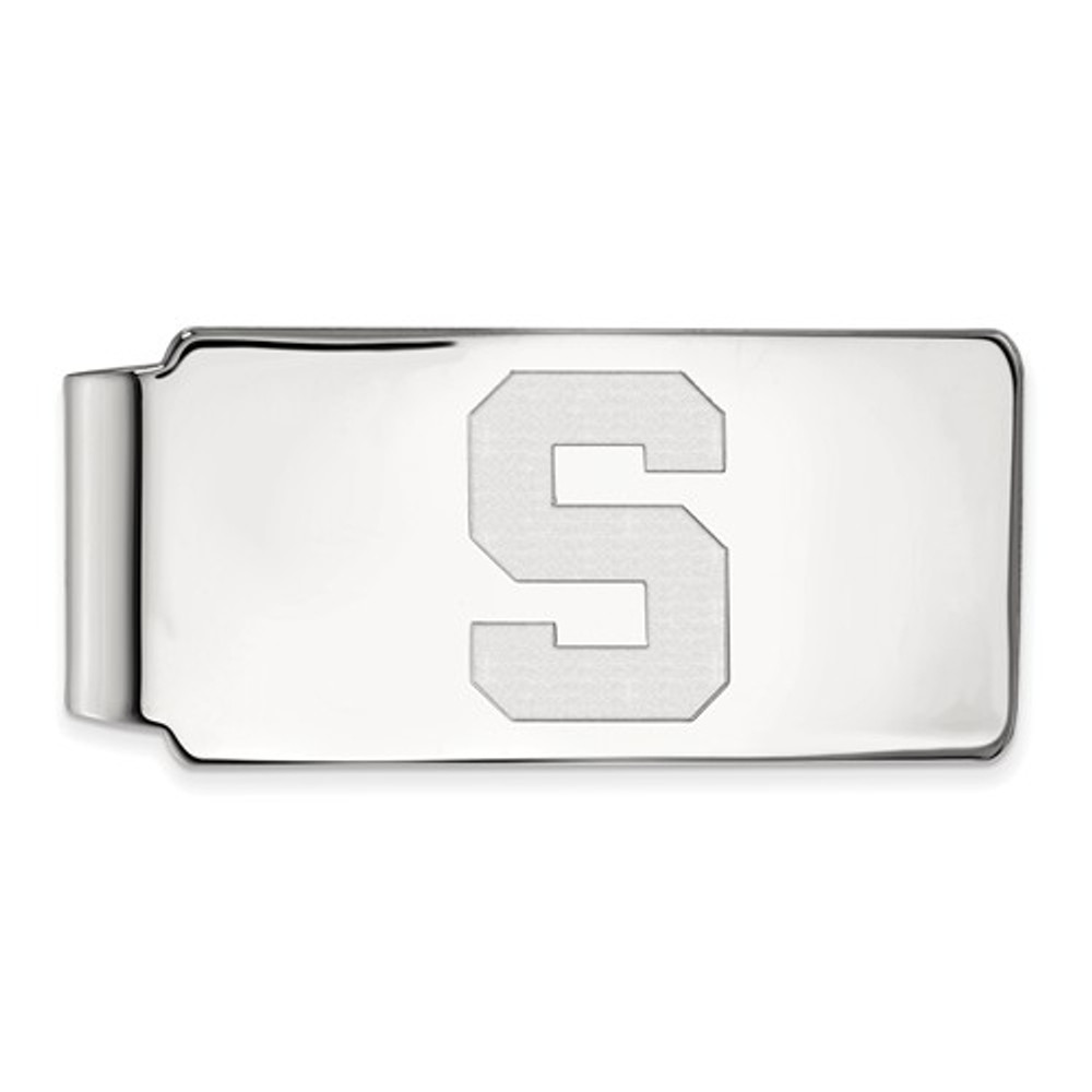 MSU Spartans S Logo Sterling Silver Money Clip | Logo Art | SS025MIS