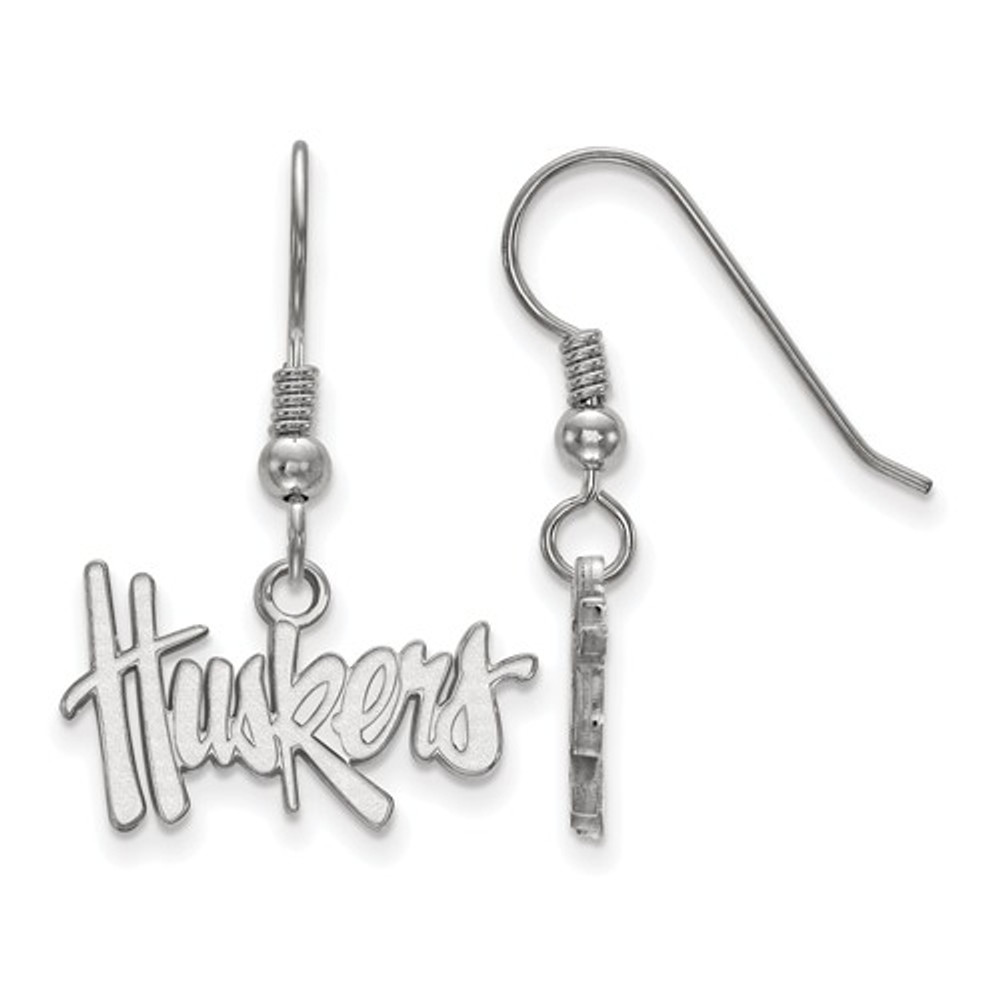 Nebraska Huskers Sterling Silver Dangle Earrings | Logo Art | SS006UNE