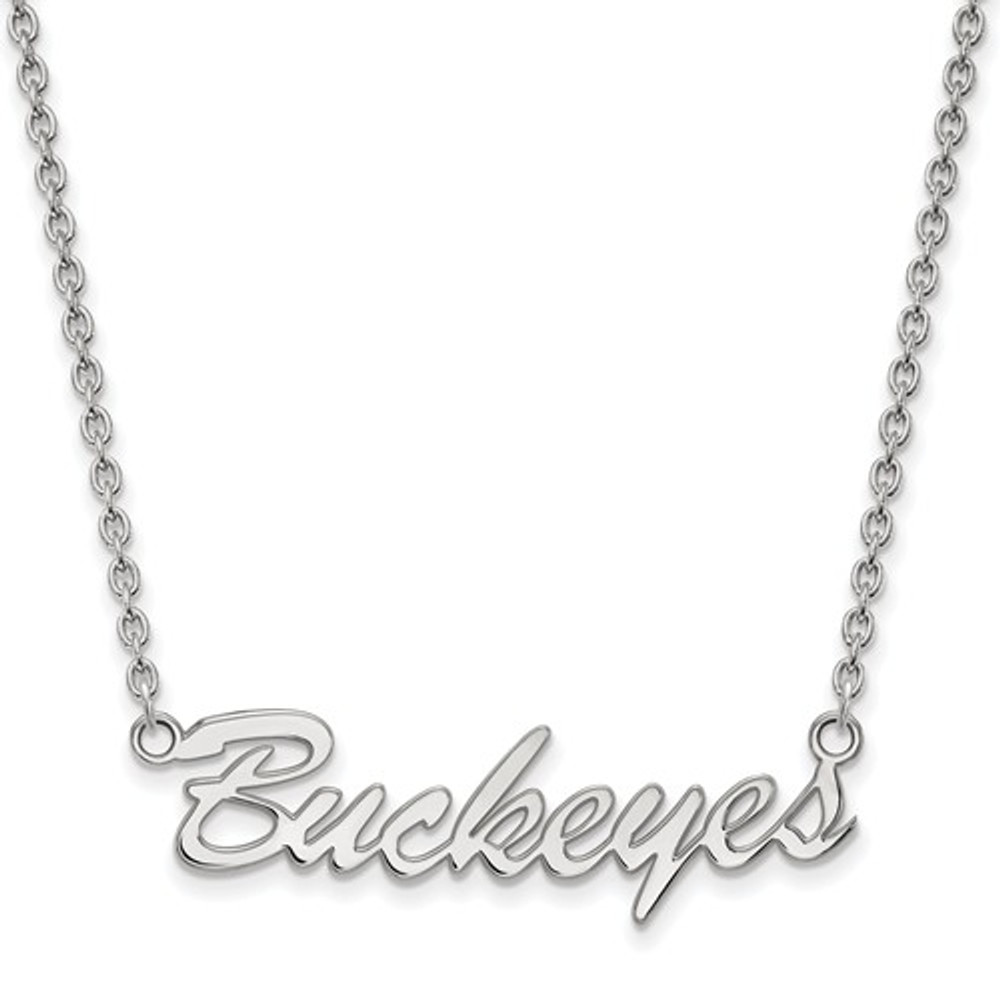 OSU Buckeyes Script Sterling Silver Necklace | Logo Art | SS085OSU