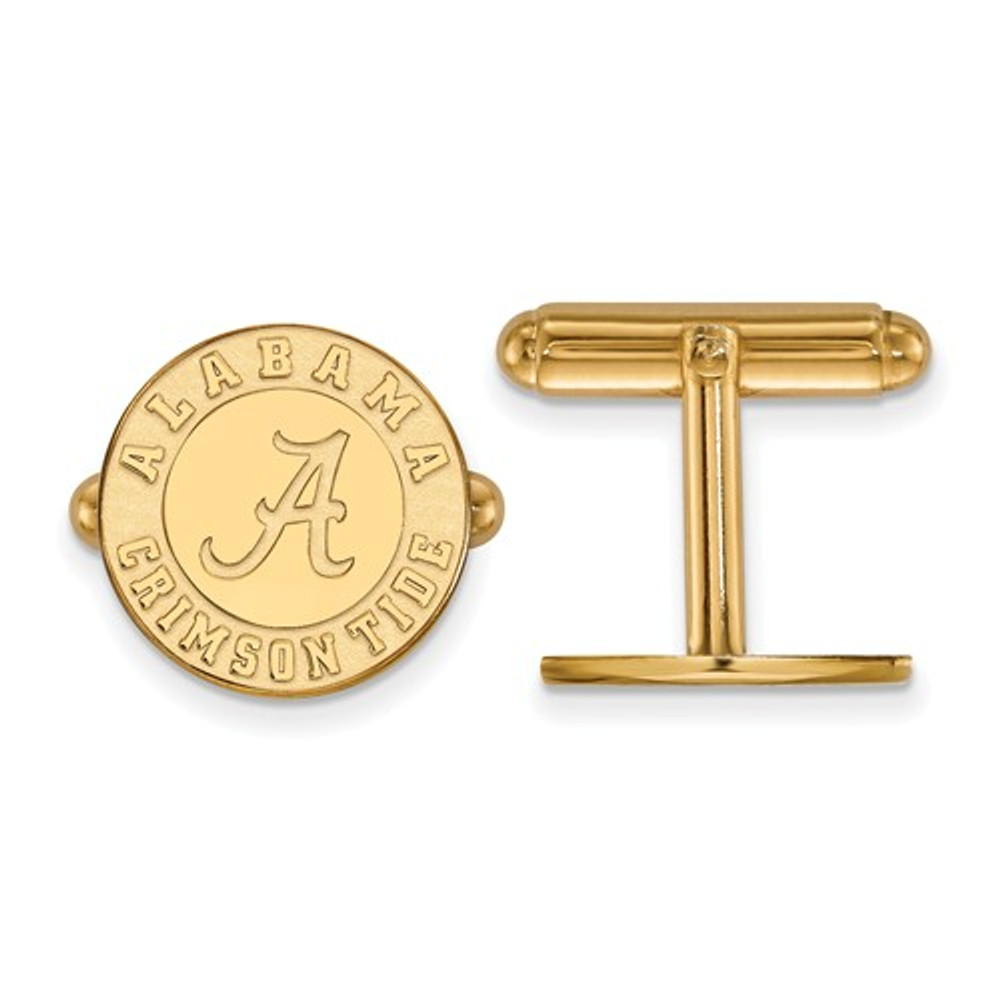 Alabama Crimson Tide Circle 14K Gold Cufflinks | Logo Art | 4Y052UAL