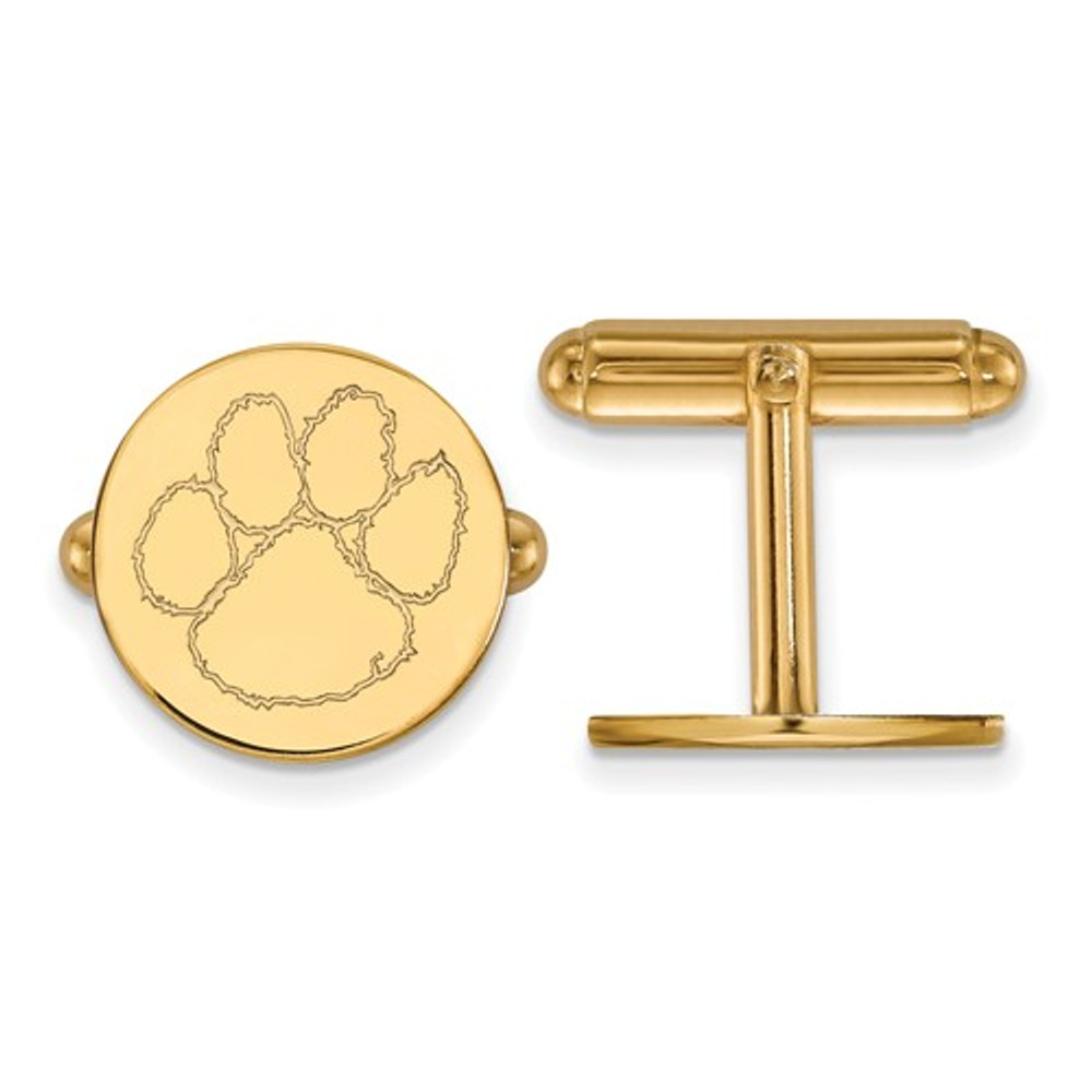 Clemson Tigers 14K Gold Tiger Paw Cufflinks | Logo Art | 4Y012CU