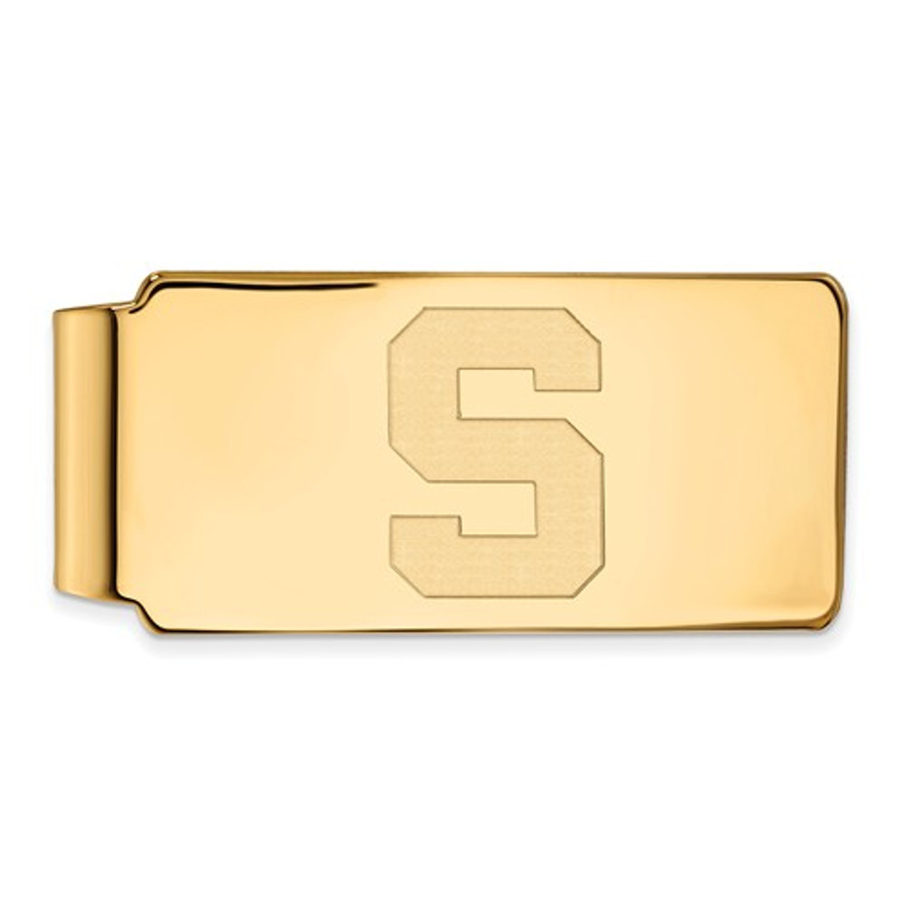 MSU Spartans S Logo 14K Gold Money Clip | Logo Art | 4Y025MIS