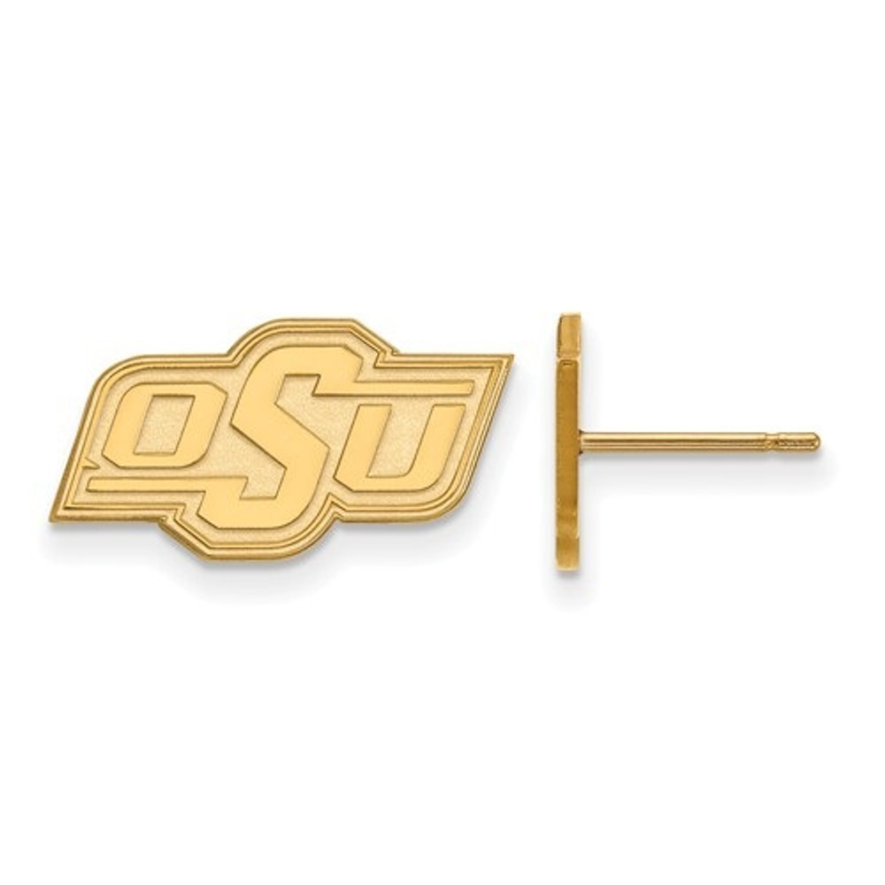 Oklahoma State Cowboys 14K Gold Post Earrings | Logo Art | 4Y007OKS