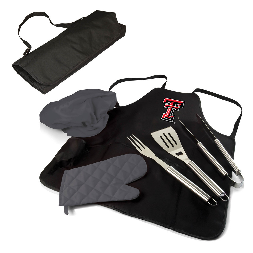 Texas Tech Red Raiders BBQ Apron Tote Set | Picnic Time | 635-88-179-574-0