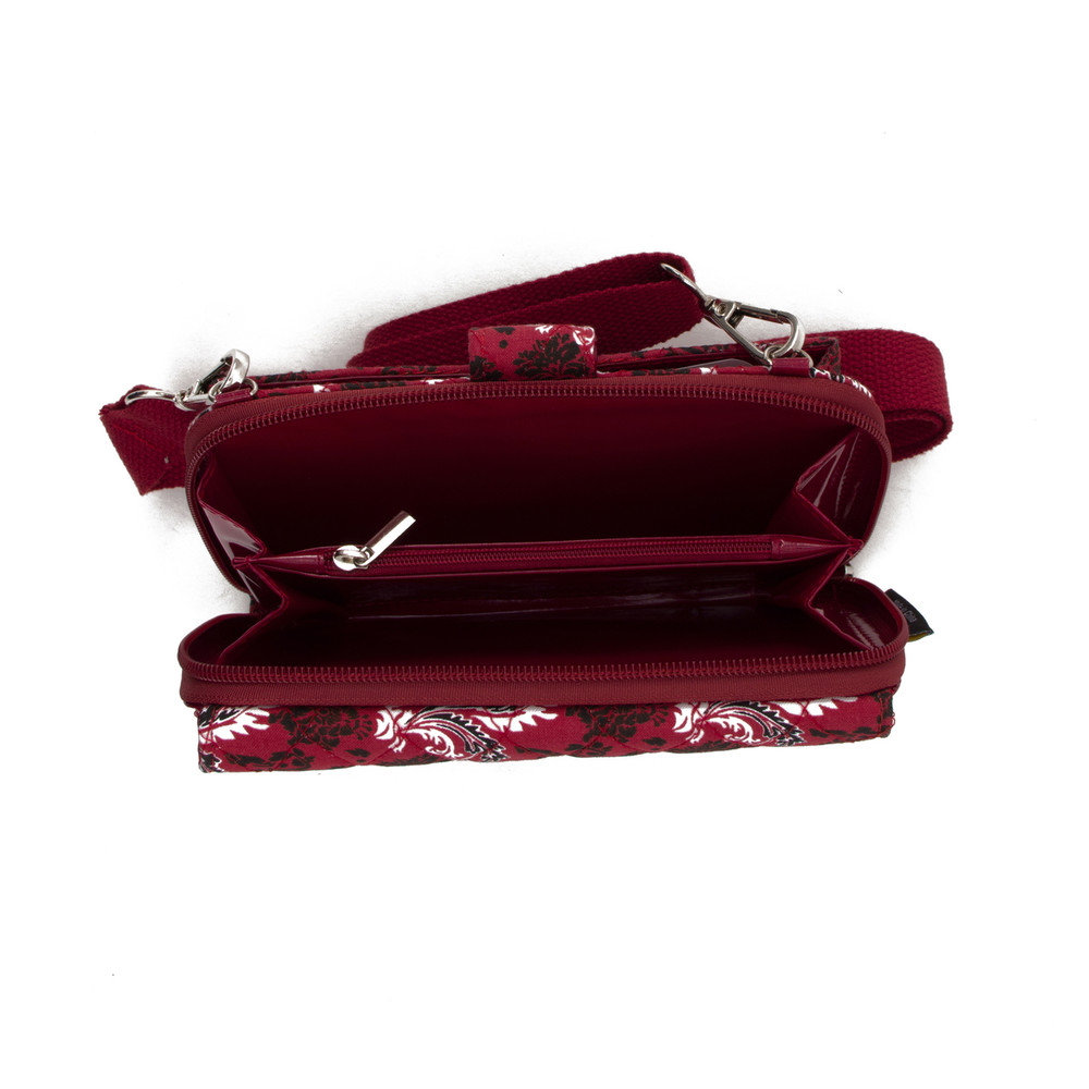 Arkansas Razorbacks Quilted Cotton Cross Body Wallet | Eagles Wings | 10106-4