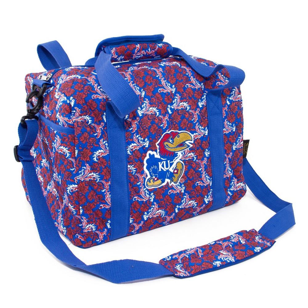 Kansas Jayhawks Quilted Cotton Mini Duffel Bag | Eagles Wings | 10138