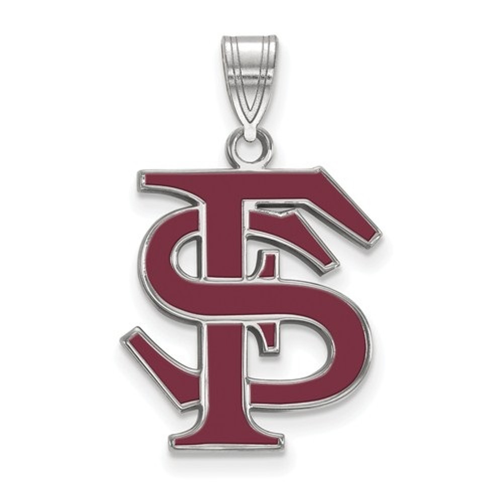 FSU Seminoles Sterling Silver Enamel FSU Pendant | Logo Art | SS032FSU