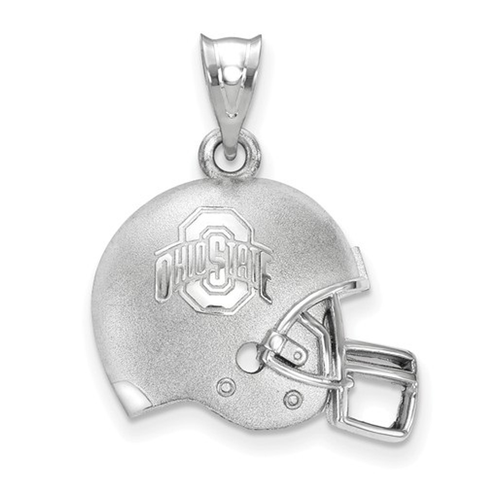 Ohio State Buckeyes Sterling Silver 3D Football Helmet Pendant | Logo Art | SS506OSU