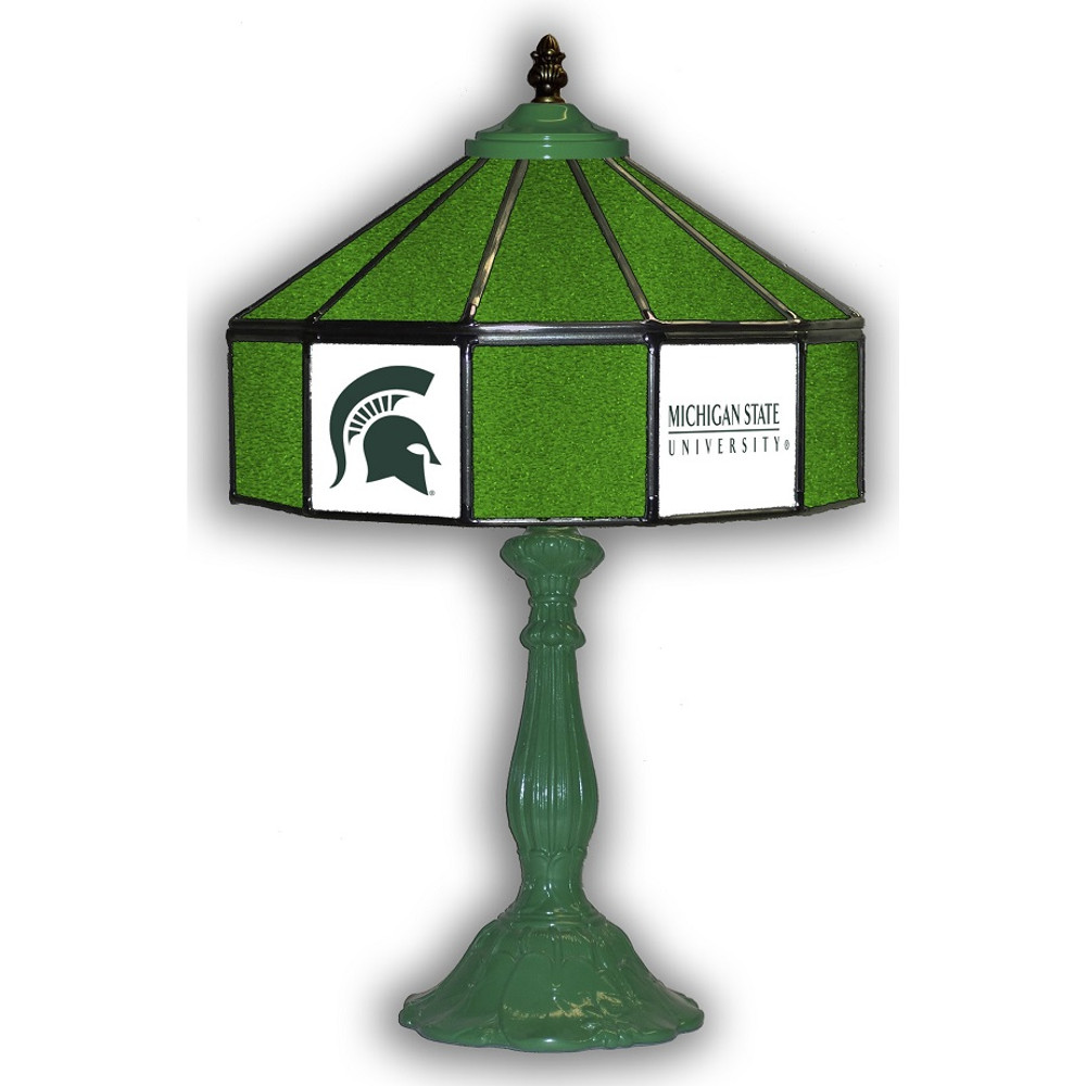 MSU Spartans 21 in Glass Table Lamp | IPI359-3016