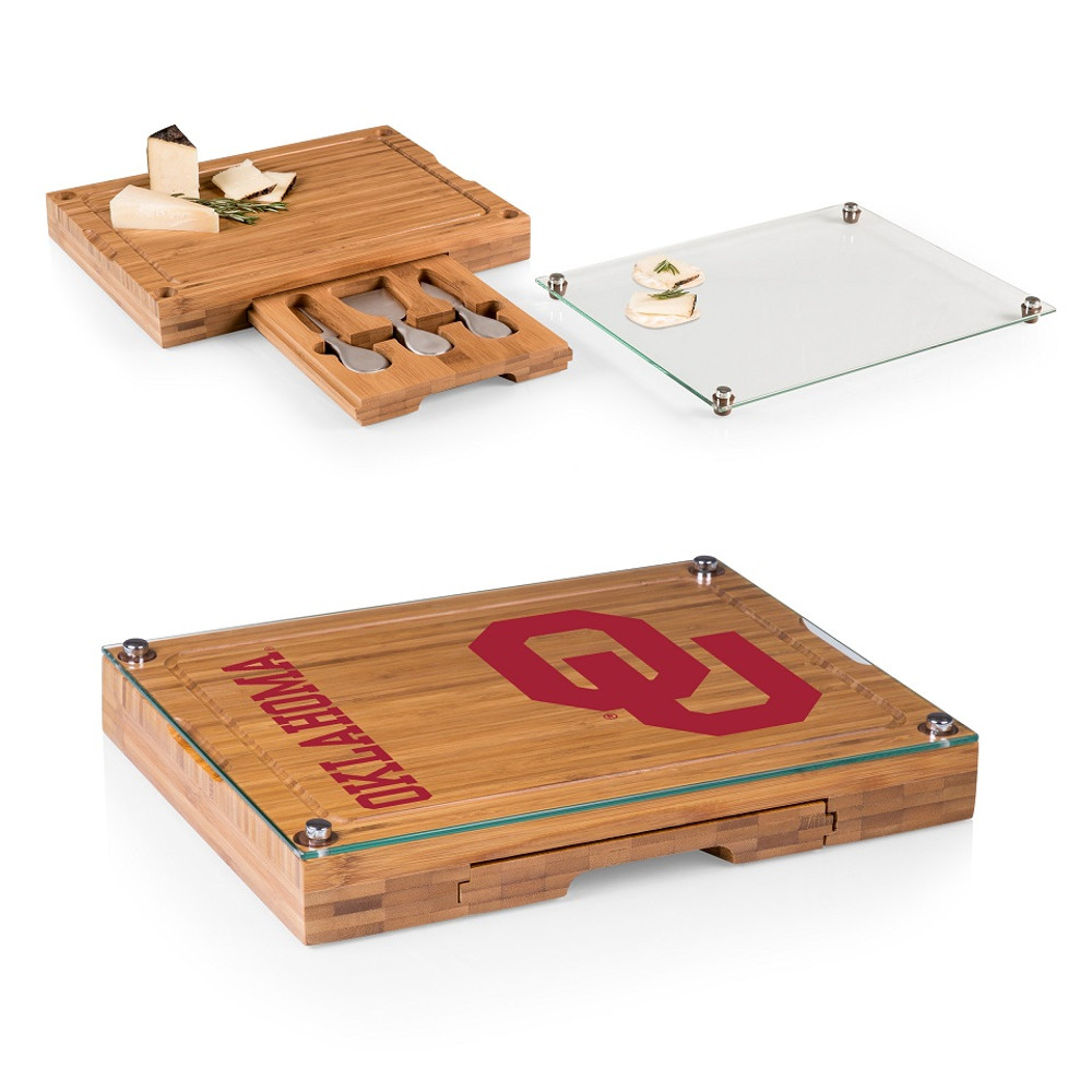 Oklahoma Sooners Concerto Bamboo Cutting Board | Picnic Time | 919-00-505-454-0-2