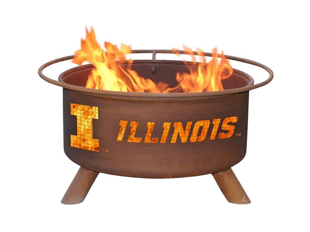 Illinois Fighting Illini Portable Fire Pit Grill | Patina | F220