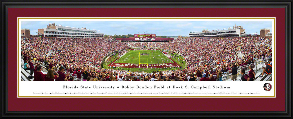 FSU Seminoles Panoramic Photo Deluxe Matted Frame - End Zone | Blakeway | FSU4D