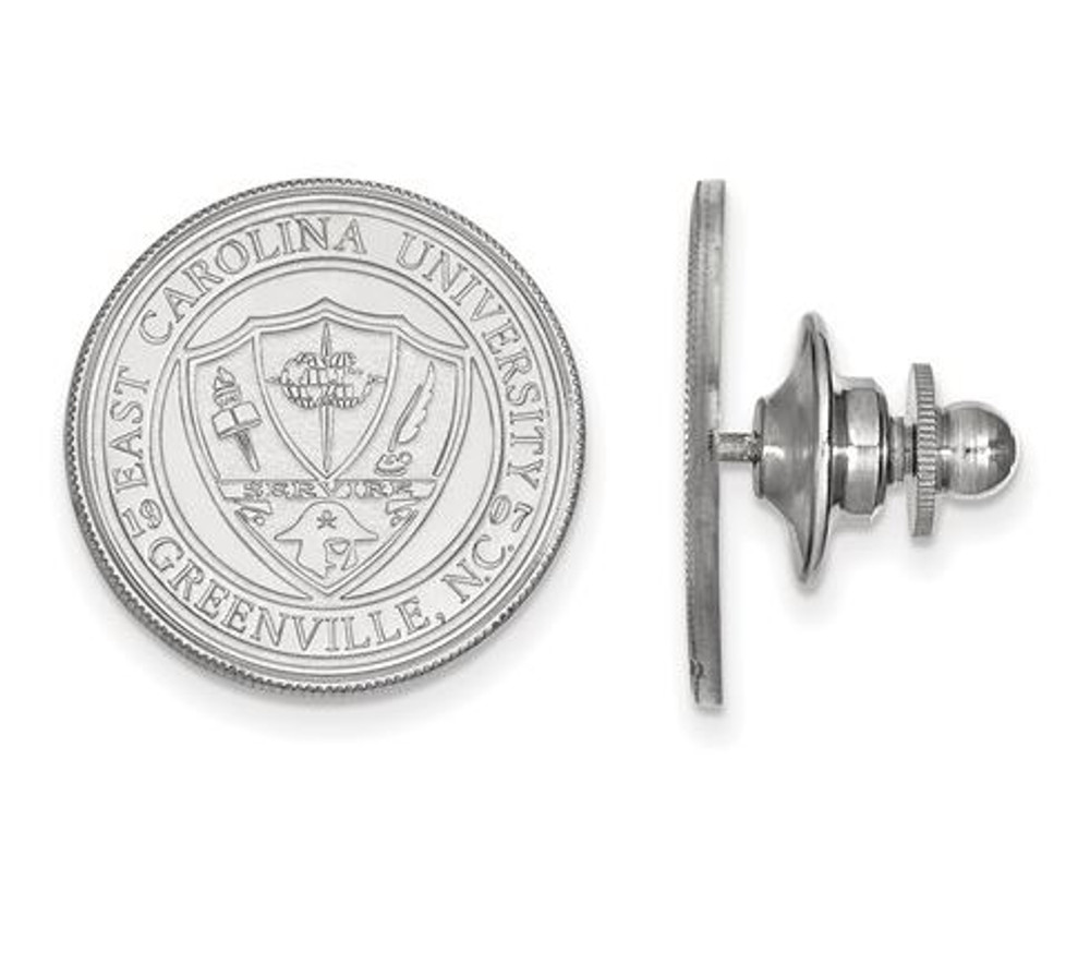 East Carolina Pirates Crest Sterling Silver Lapel Pin | Logo Art | SS055ECU