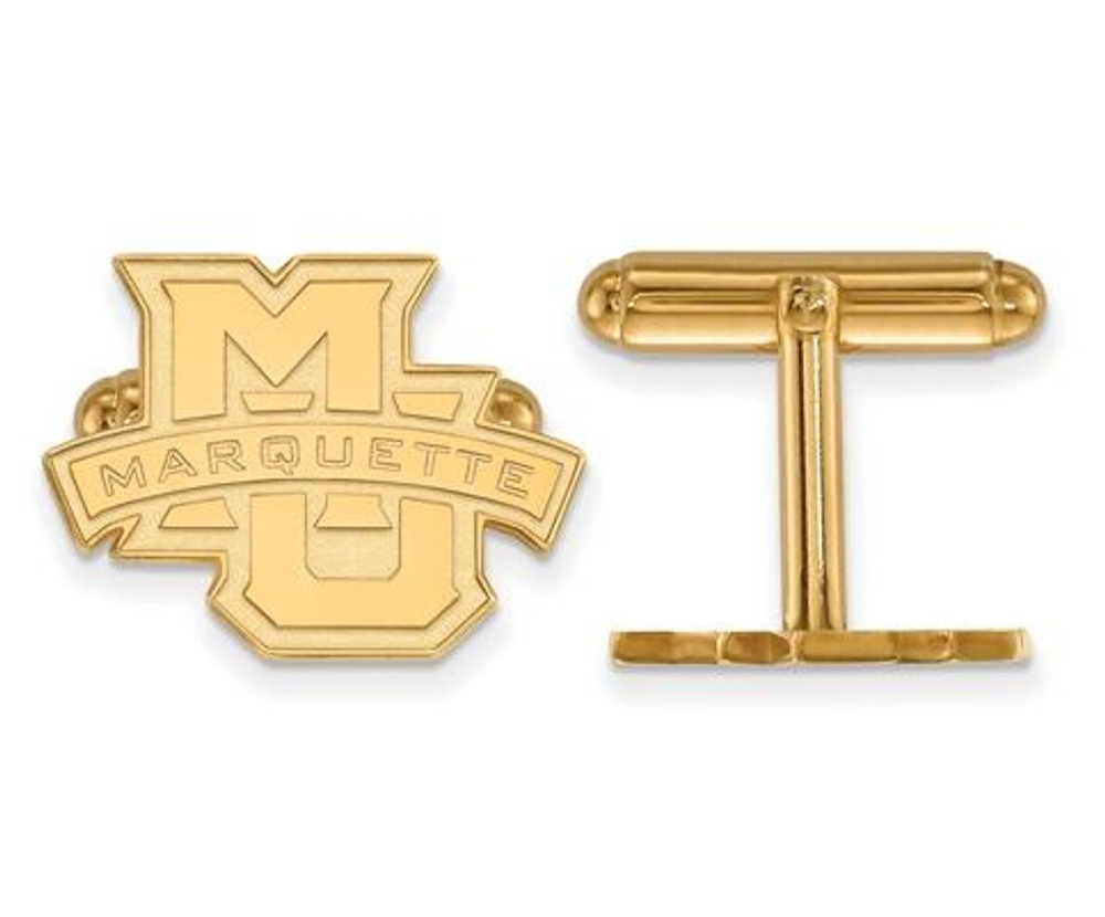 Marquette University Sterling Silver Gold Plated Cufflinks | Logo Art | GP029MAR