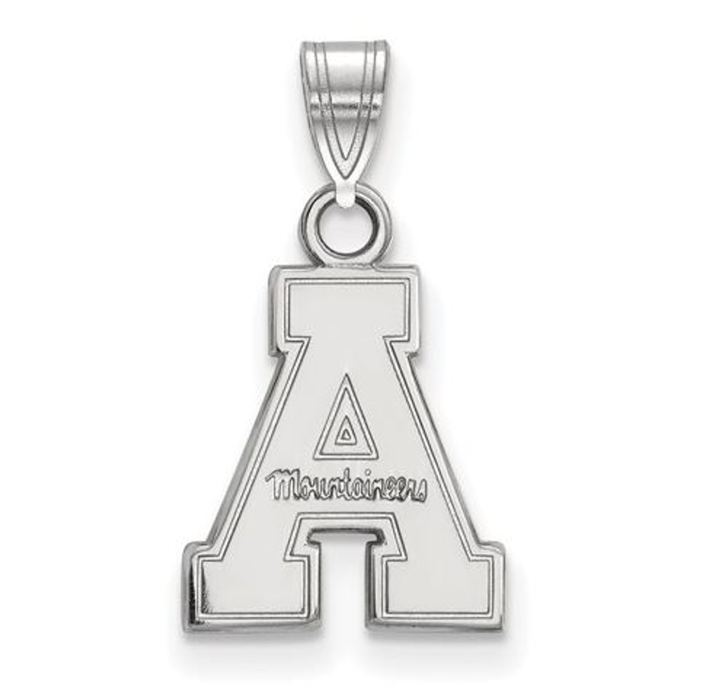 Appalachian State University Mountaineers Sterling Silver Small Pendant | Logo Art | SS002APS