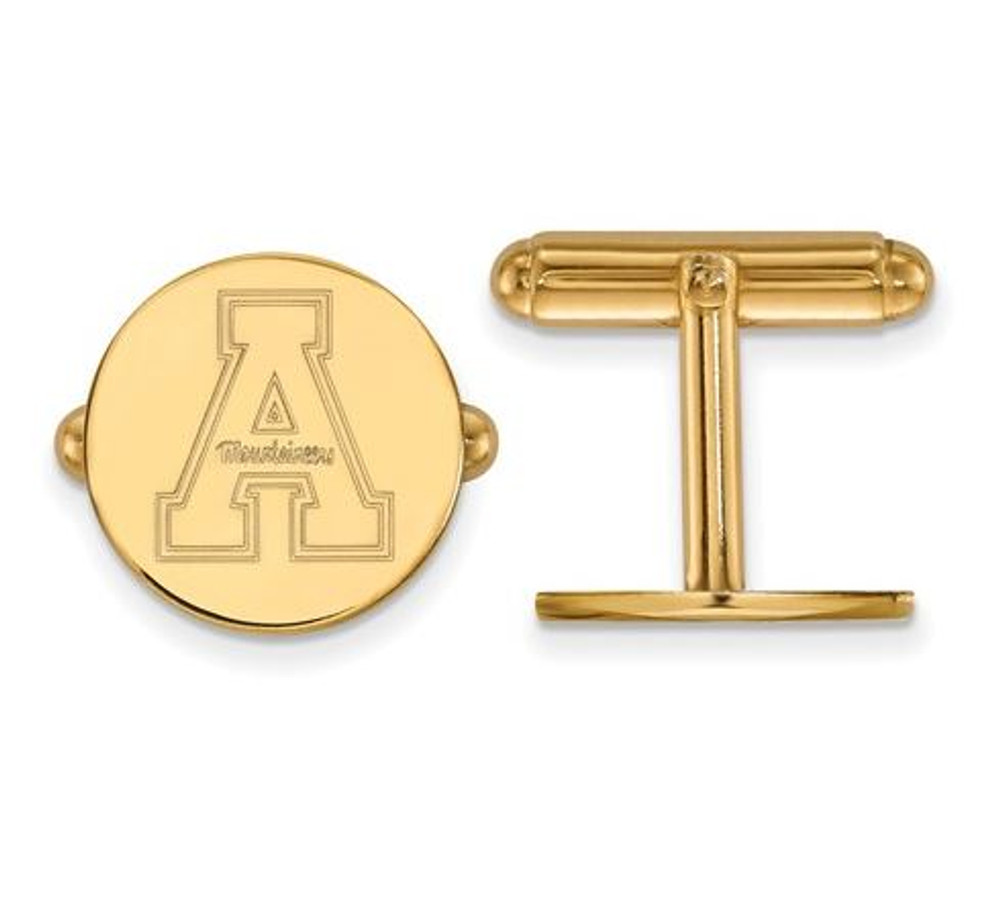 Appalachian State University Sterling Silver Gold Plated Cufflinks | Logo Art | GP010APS