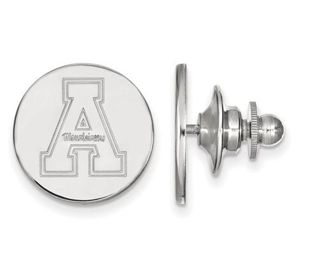 Appalachian State University 14k White Gold Lapel Pin | Logo Art | 4W009APS