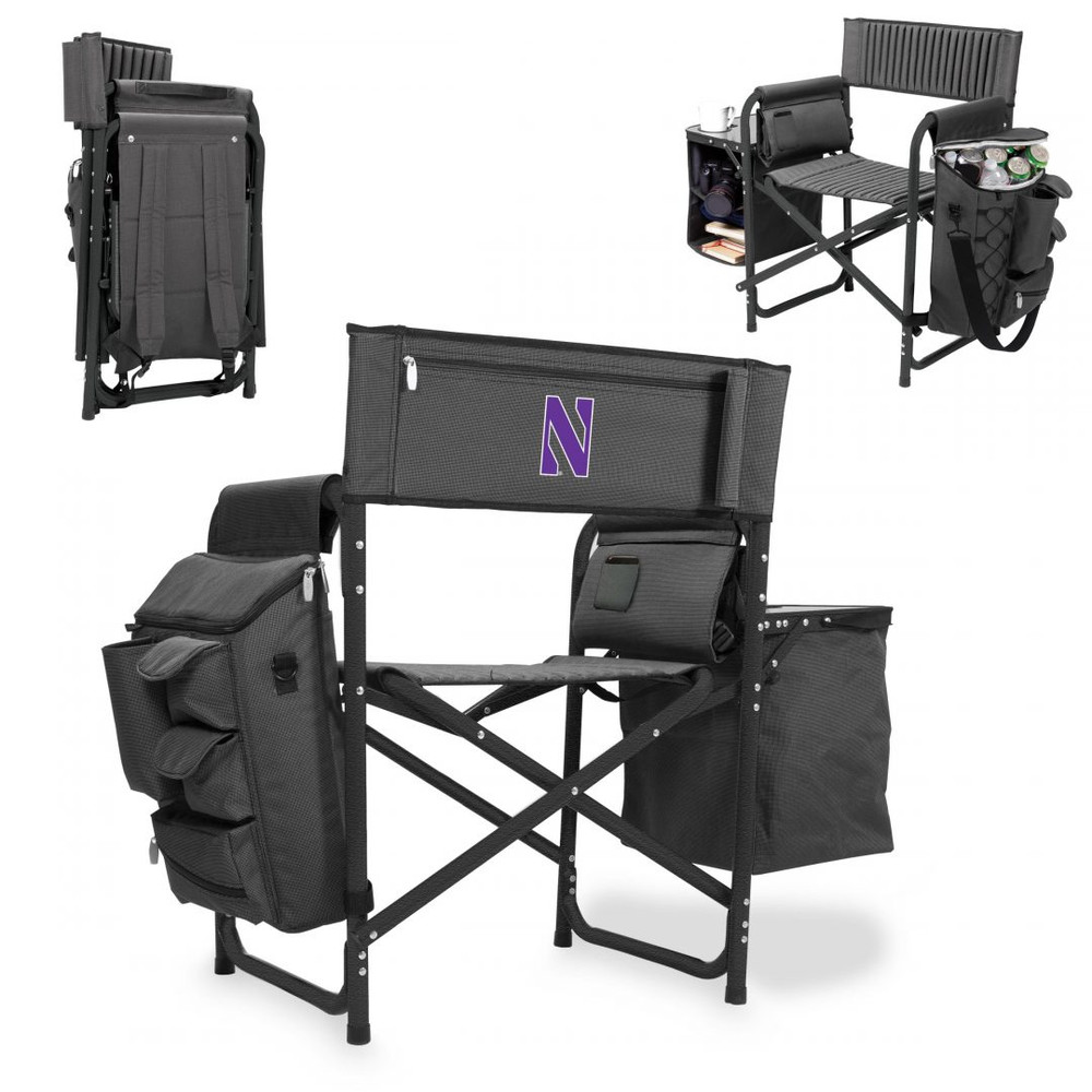 Northwestern Wildcats Fusion Tailgating Chair | Picnic Time | 807-00-679-434-0-1