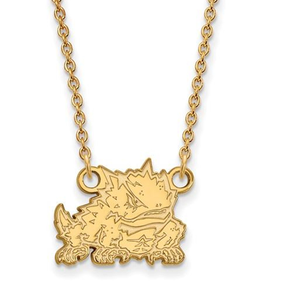 TCU 10k Yellow Gold Small Pendant Necklace | Logo Art | 1Y024TCU-18