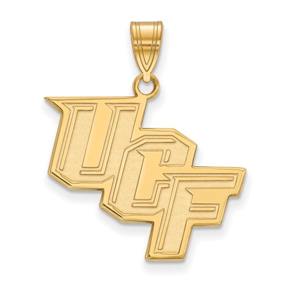 University of Central Florida Knights 14k Yellow Gold Large Pendant | Logo Art | 4W028UCF