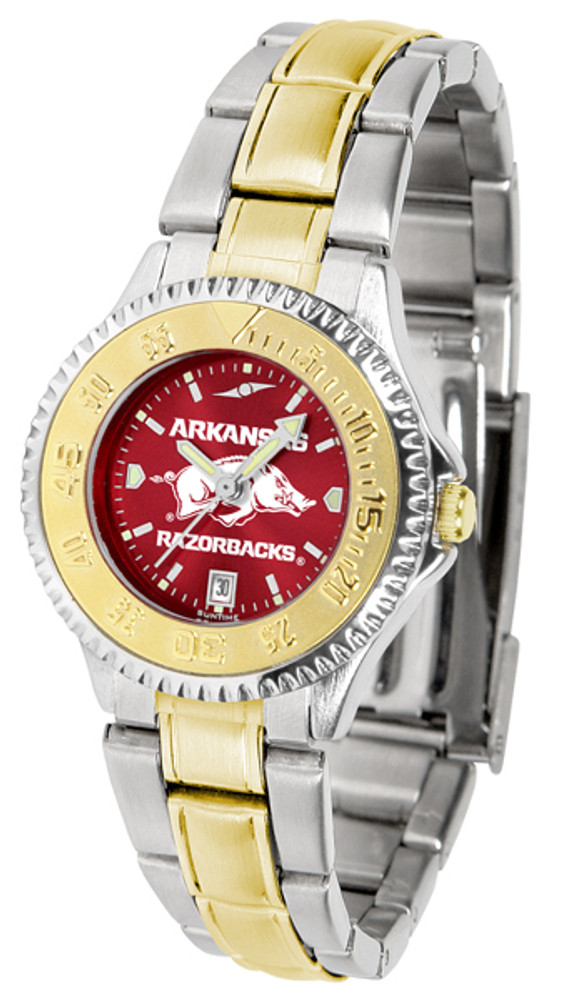 Arkansas Razorbacks Ladies Competitor Two-Tone AnoChrome Watch | SunTime | st-co3-arr-complmg-a