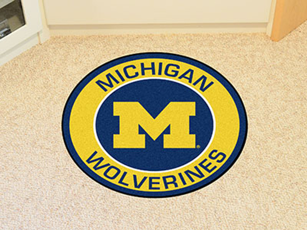 Michigan Wolverines Round Mat | Fanmats | 18619