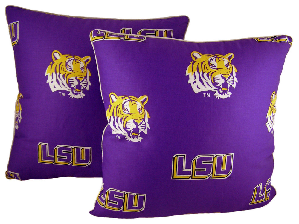 LSU Tigers 16" x 16" Decorative Pillow Pair | College Covers | LSUDPPR