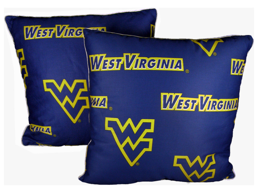 West Virginia Mountaineers 16" x 16" Decorative Pillow Pair | College Covers | WVADPPR