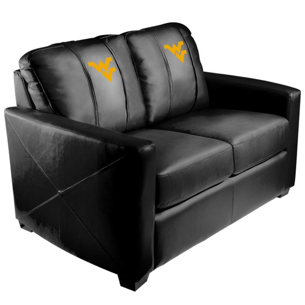 West Virginia Mountaineers  Silver Love Seat | Dreamseat | XZ7759003LSCDBK-PSCOL13301