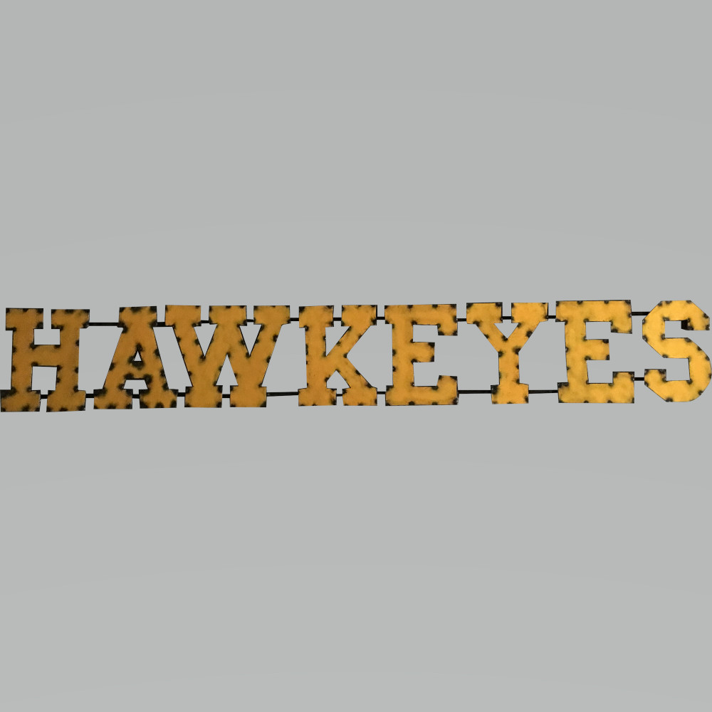 Iowa Hawkeyes Recycled Metal Wall Decor Hawkeyes | LRT SALES | HAWKYESWD