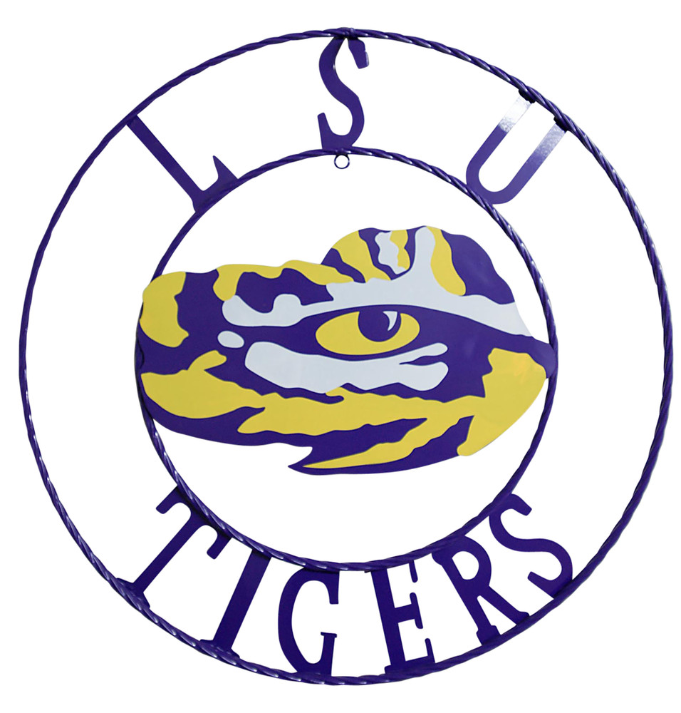 LSU Tigers wrought iron wall decor | LRT SALES | LSU1WRI18 