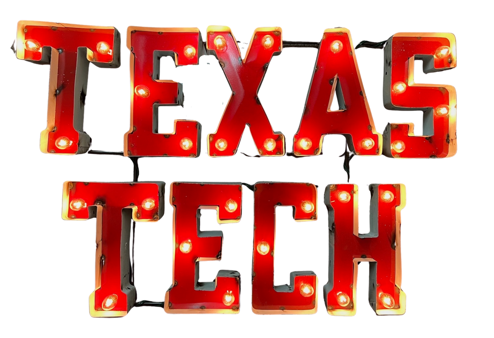 Texas Tech Red Raiders Recycled Metal Wall Decor Illuminated