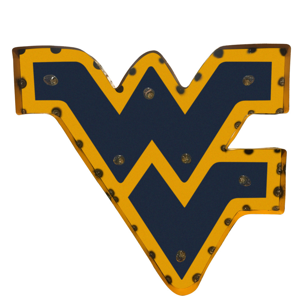 West Virginia Mountaineers Recycled Metal Wall Decor | LRT SALES | WVWDLGT