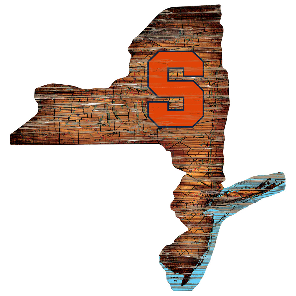 Syracuse Orange Distressed State Wall Art |FAN CREATIONS |  C0728-Syracuse