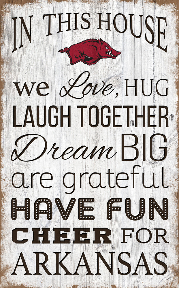 Arkansas Razorbacks In This House Wall Art |FAN CREATIONS | C0976-Arkansas