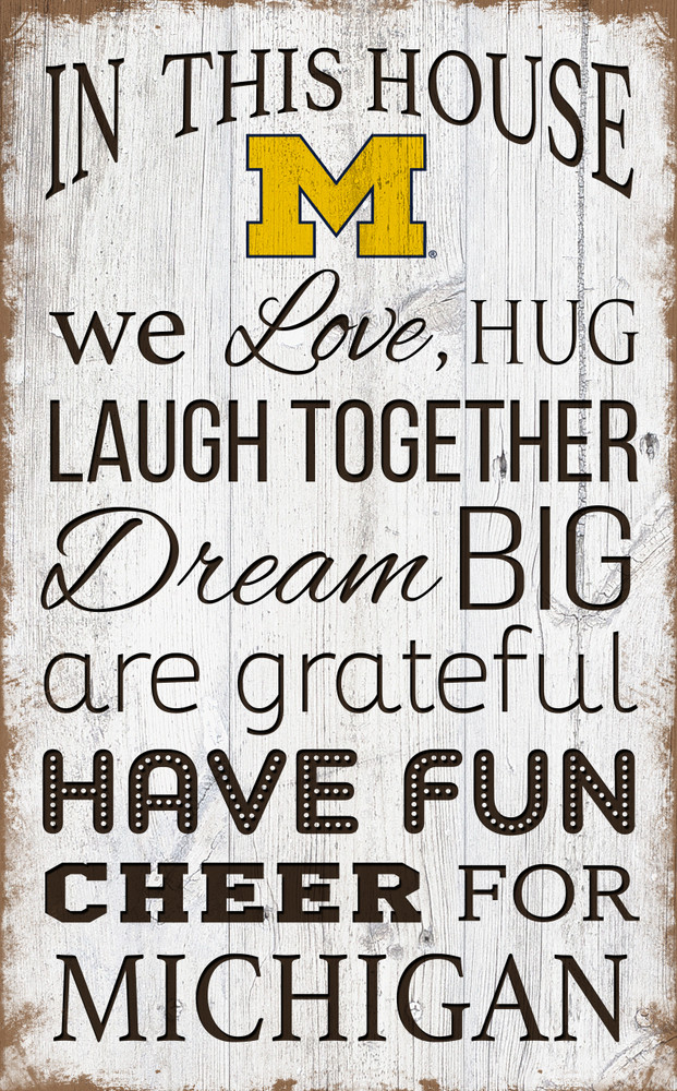 Michigan Wolverines In This House Wall Art |FAN CREATIONS | C0976-Michigan