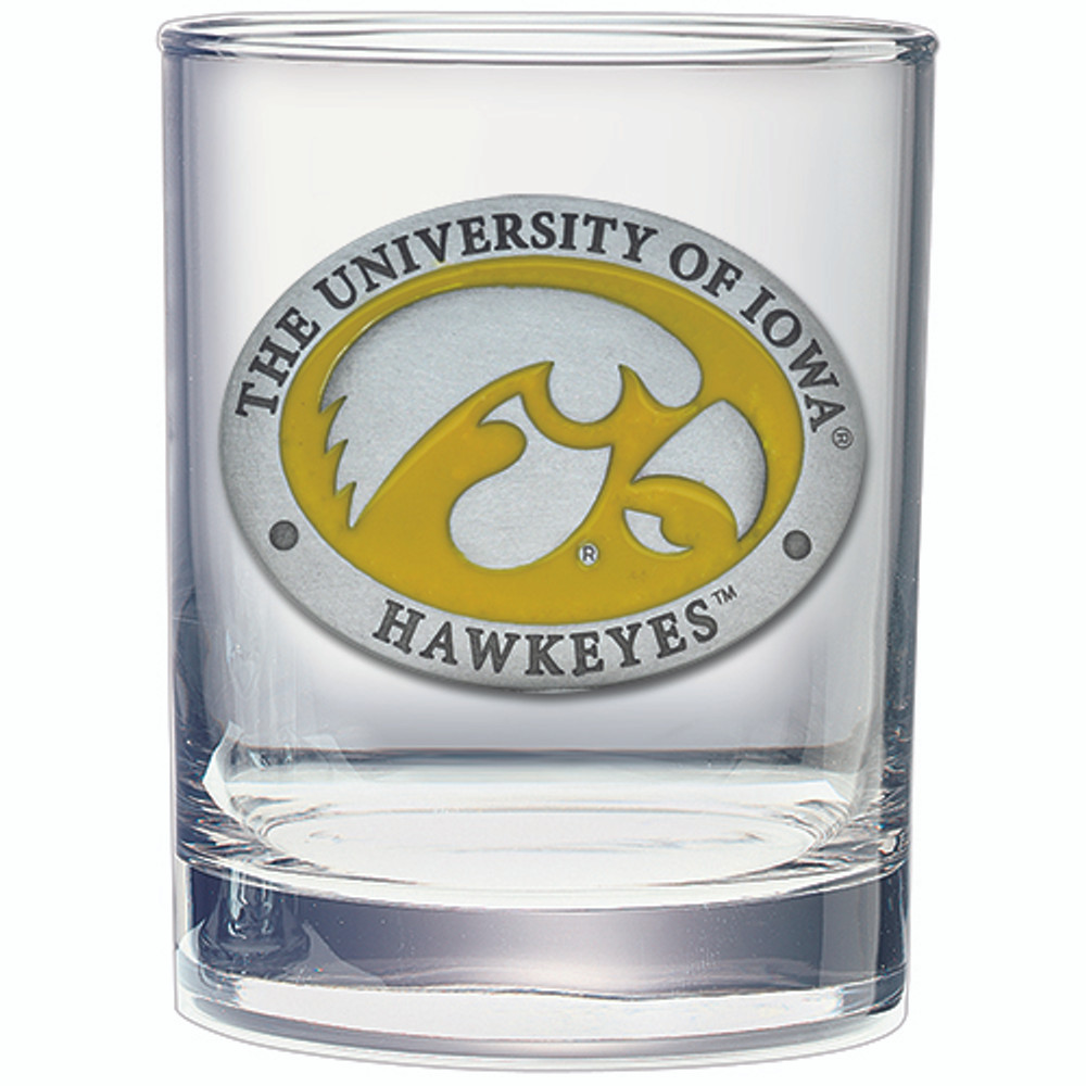 Iowa Hawkeyes Cocktail Glasses - Set of 2 | Heritage Pewter |DOF10204EY