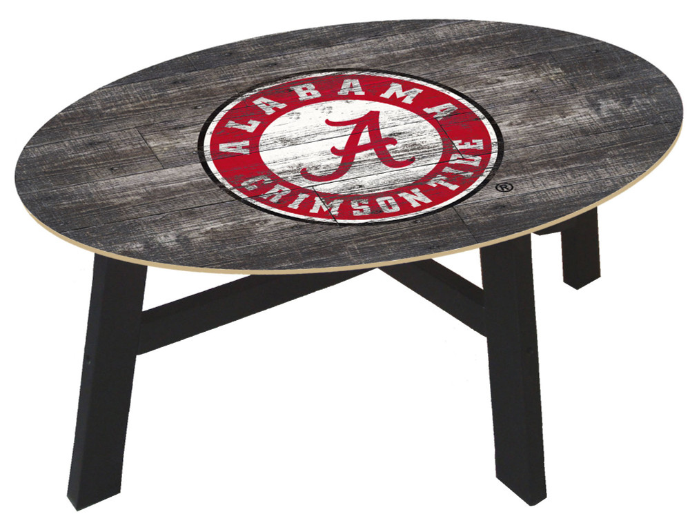 Alabama Crimson Tide Distressed Wood Coffee Table | Fan Creations | CO0811-ALABAMA