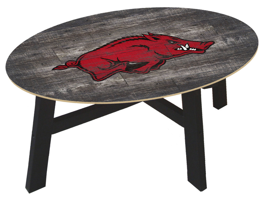 Arkansas Razorbacks Distressed Wood Coffee Table |FAN CREATIONS | C0811-Arkansas